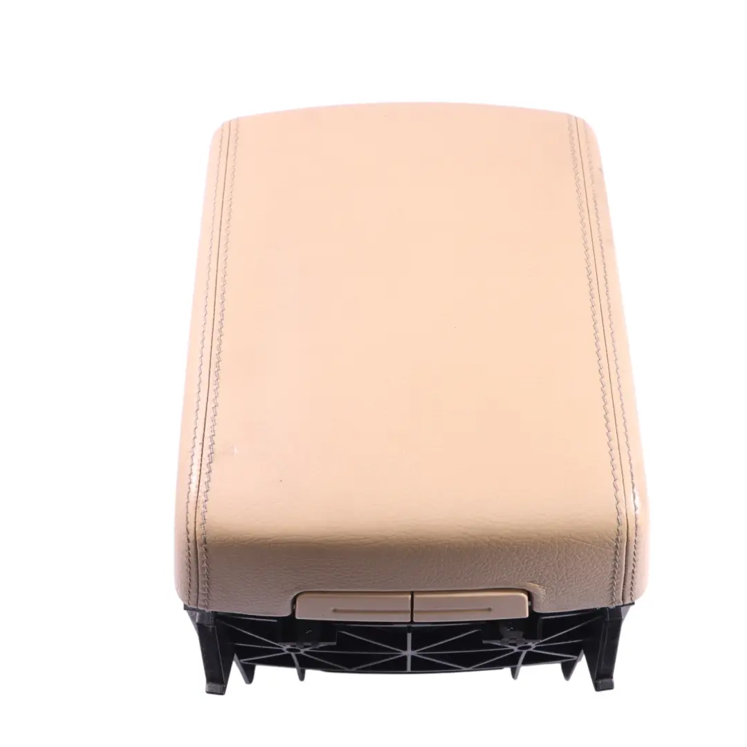 Volkswagen Touareg 7L Centre Console Armrest Storage Leather Beige