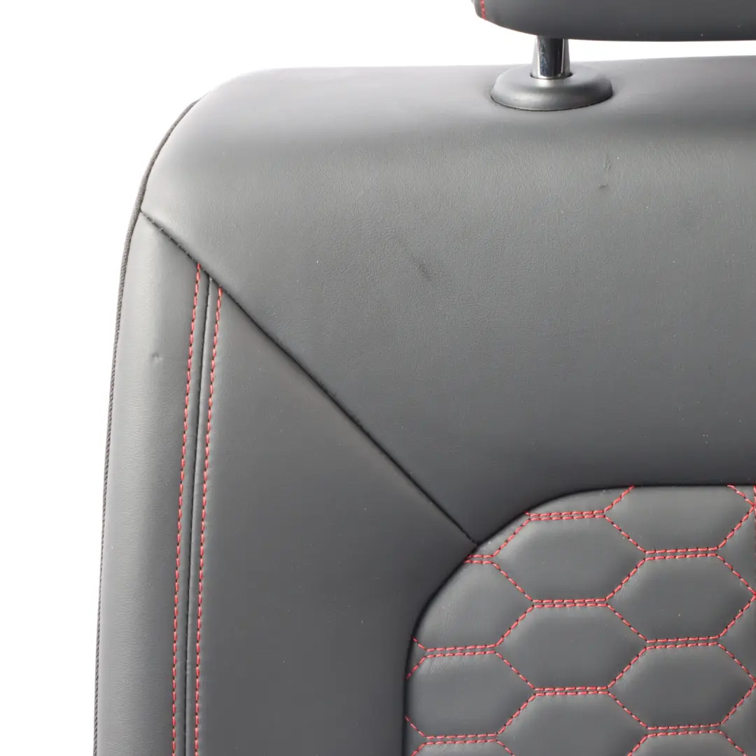 Audi RSQ3 F3 Rear Seat Frame Cover Leather Backrest Right O/S Black Red