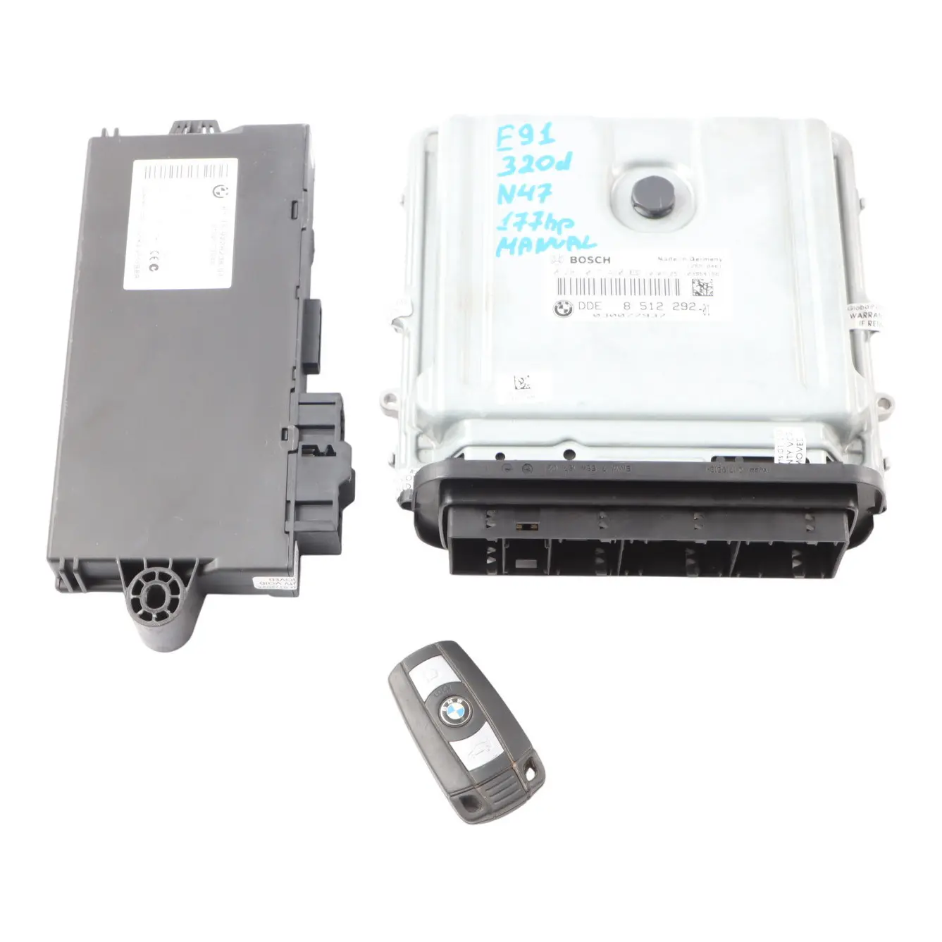 BMW E90 E91 LCI N47N 320d 177HP Engine ECU Kit DDE 8512292 CAS3 + Key Manual