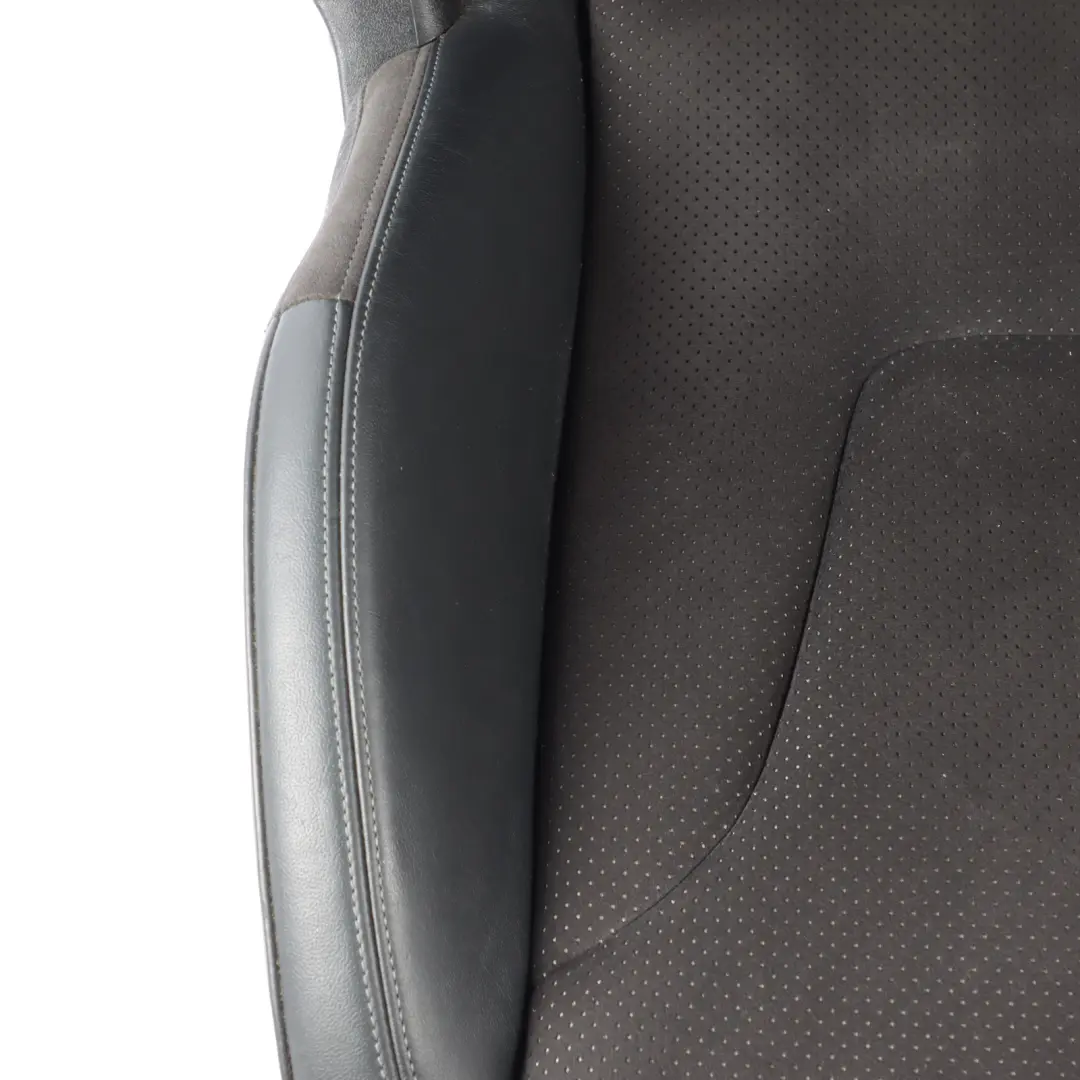 Audi TT 8J Coupe Sport Seat Front Left N/S S-Line Alcantara Leather Black Grey