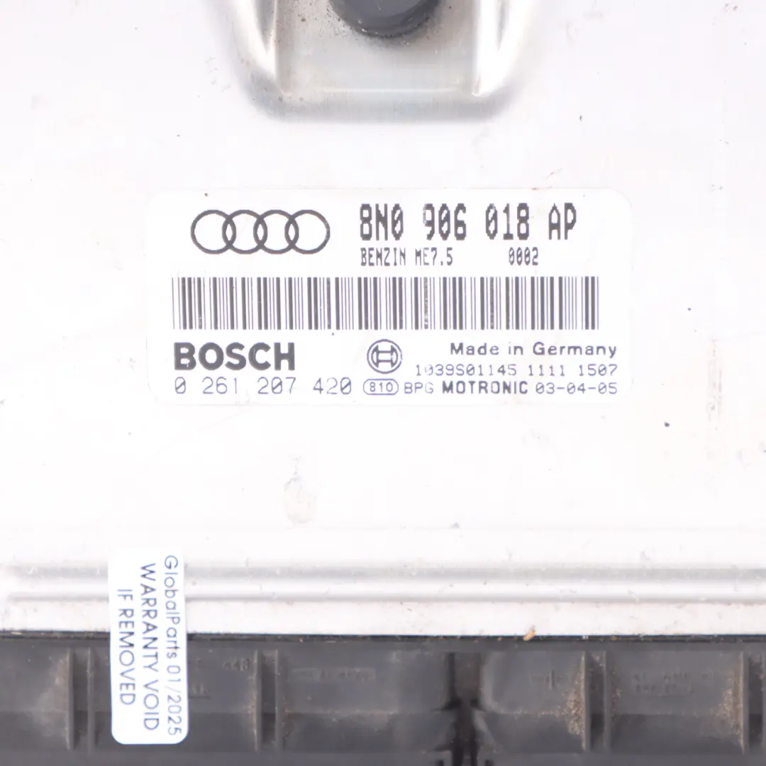 Audi TT Mk1 8N 1.8T AUM 150HP Petrol Engine Control Unit ECU 8N0906018AP Manual