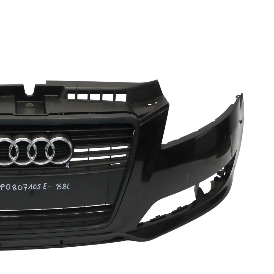 Audi A3 8P Front Bumper Trim Panel Cover Brilliant Black Metallic - Y9B