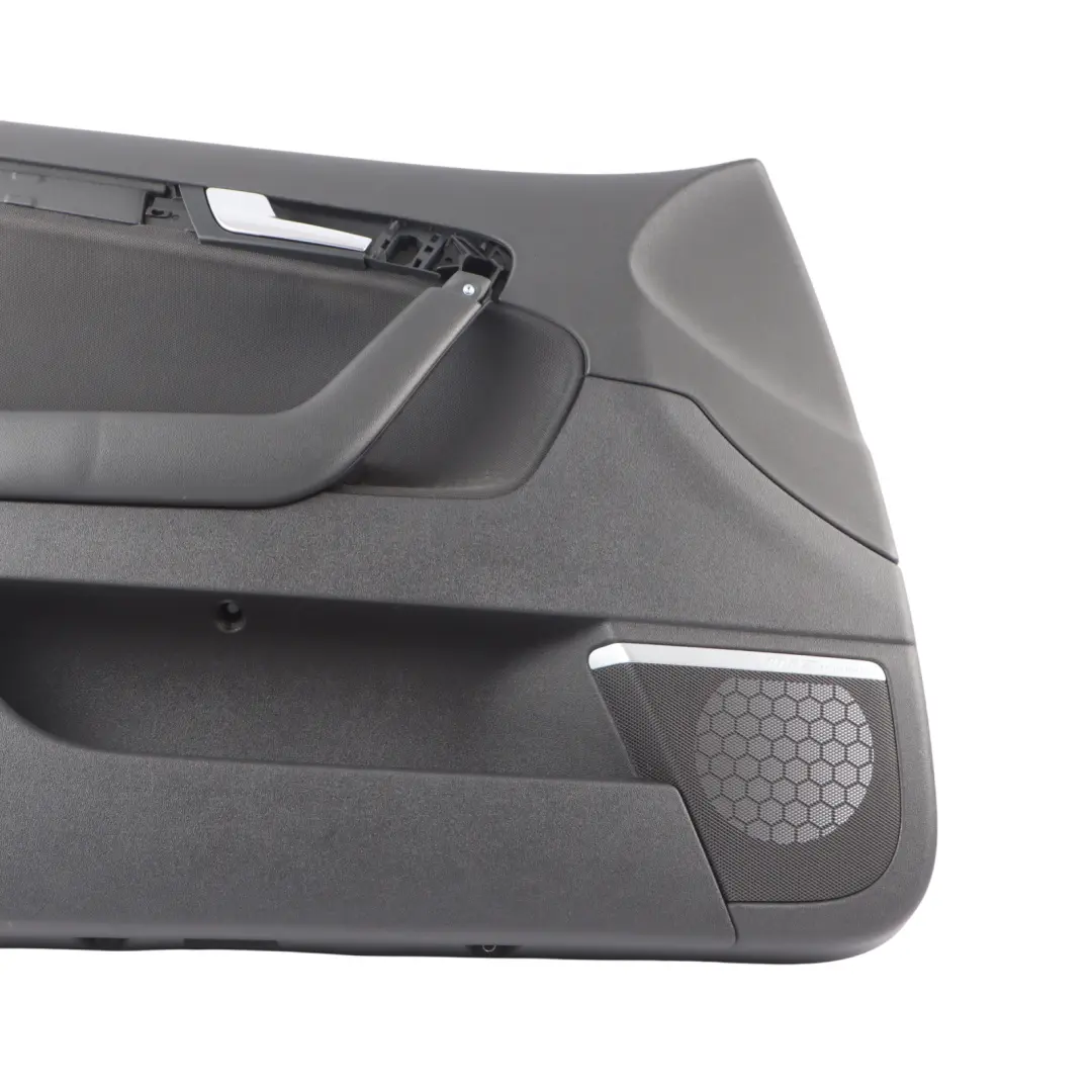 Audi A3 8P Front Left N/S Door Card Lining Trim Panel Black Leather 8P4867103L