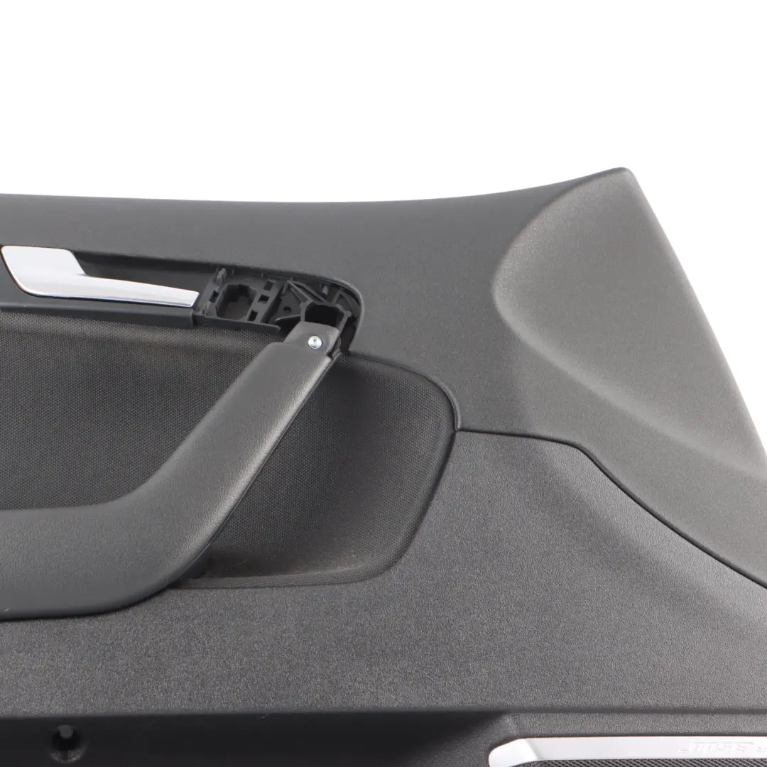 Audi A3 8P Front Left N/S Door Card Lining Trim Panel Black Leather 8P4867103L
