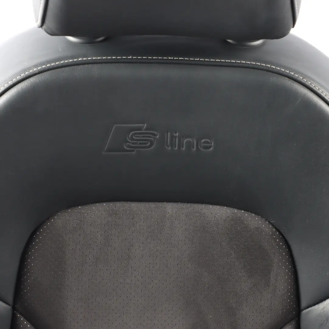 Audi Q3 8U Sport Seat Delantero Izquierdo S-Line Interior Cuero Negro Plata