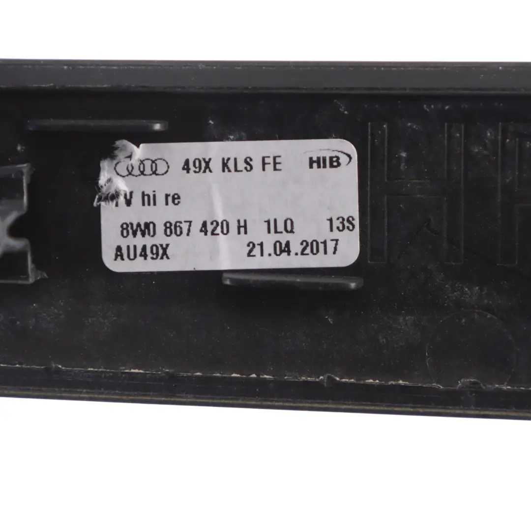 Audi A5 F5 Door Pillar Trim Cover Rear Right O/S Polish Black 8W0867419H