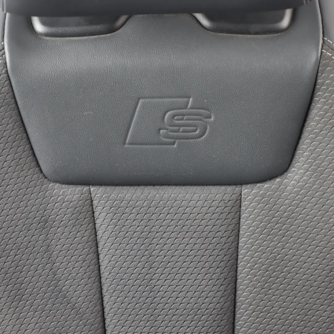 Audi A5 F5 Sport Seat Front Right O/S S-Line Heated Alcantara Leather Black Grey