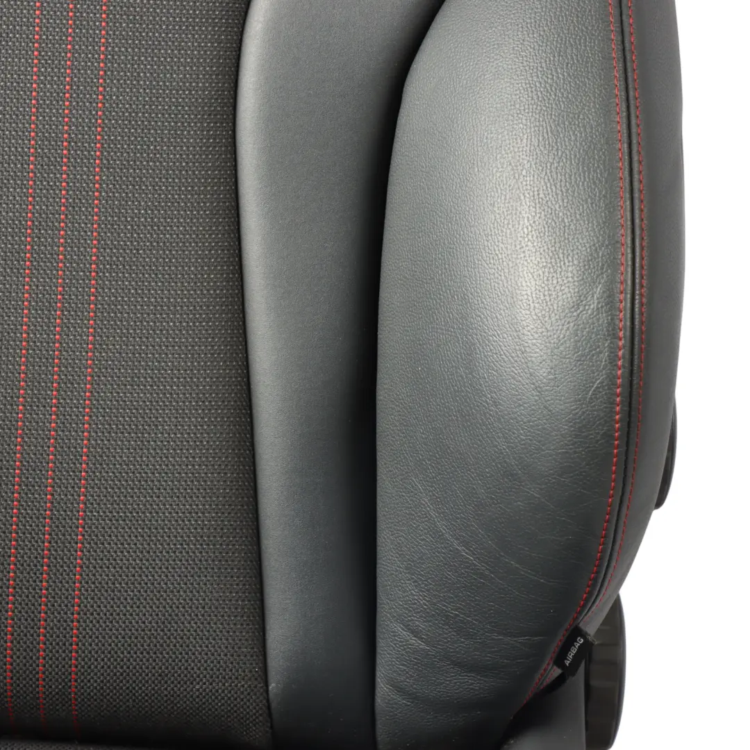 Audi S1 8X 5 Door Sport Seat Front Left N/S Half Leather Black Soul Tomato Red