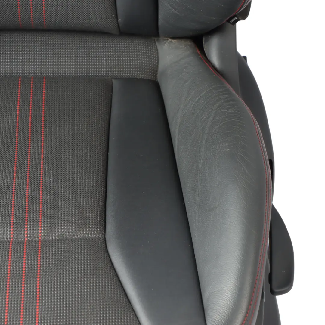 Audi S1 8X 5 Door Sport Seat Front Left N/S Half Leather Black Soul Tomato Red