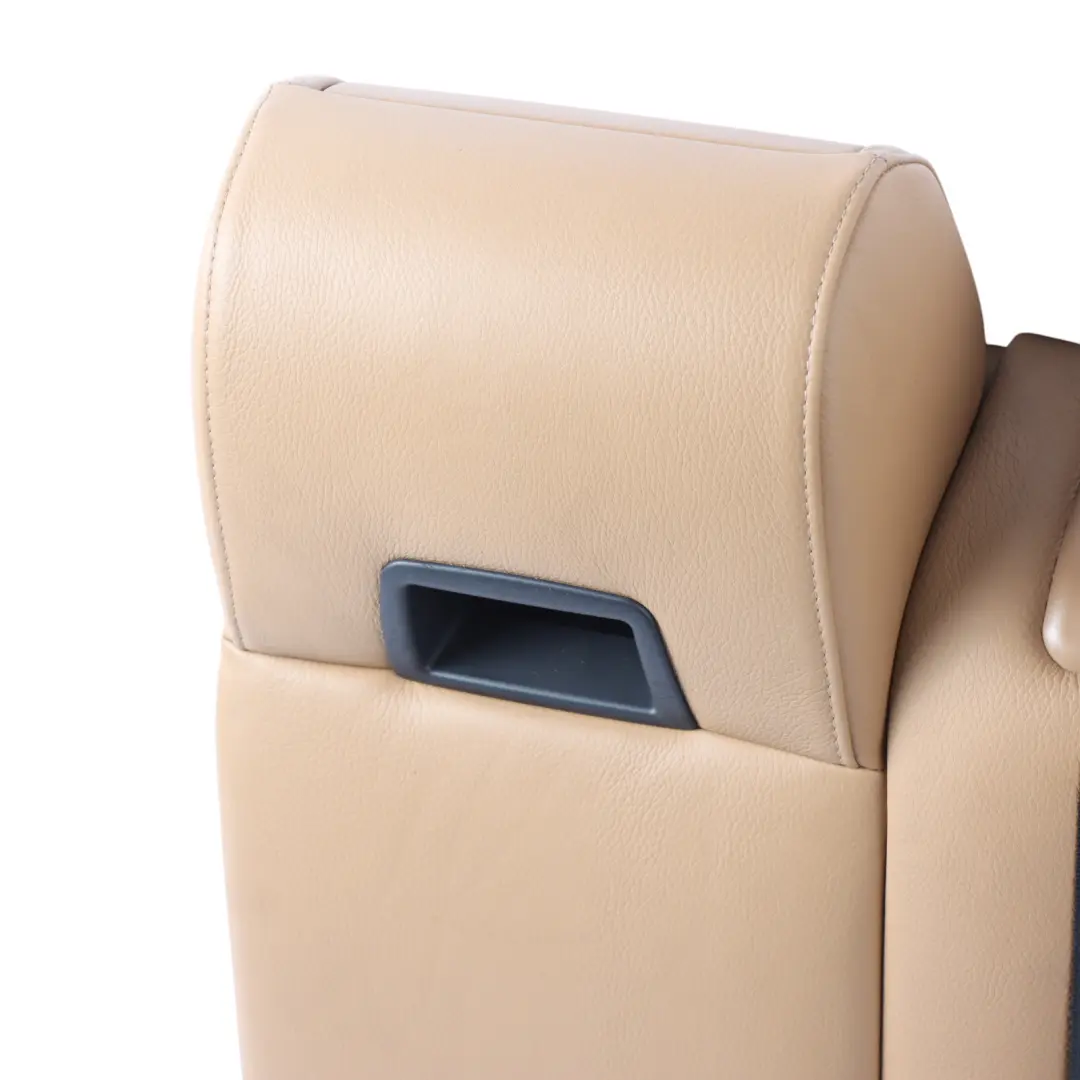 BMW E61 Touring Rear Left N/S Seat Back Cover Backrest Natural Brown Leather