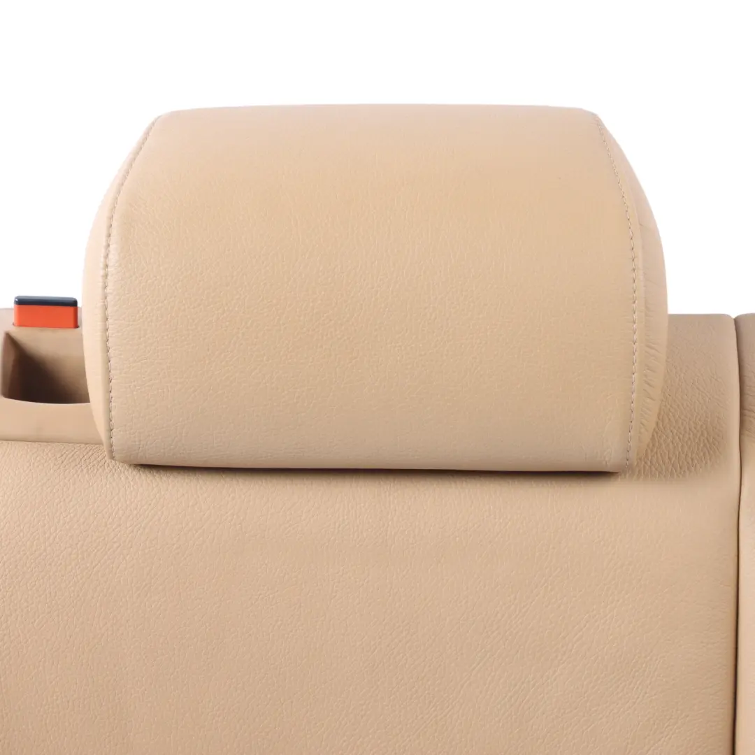 BMW E61 Touring Backrest Rear Right O/S Seat Back Cover Natural Brown Leather