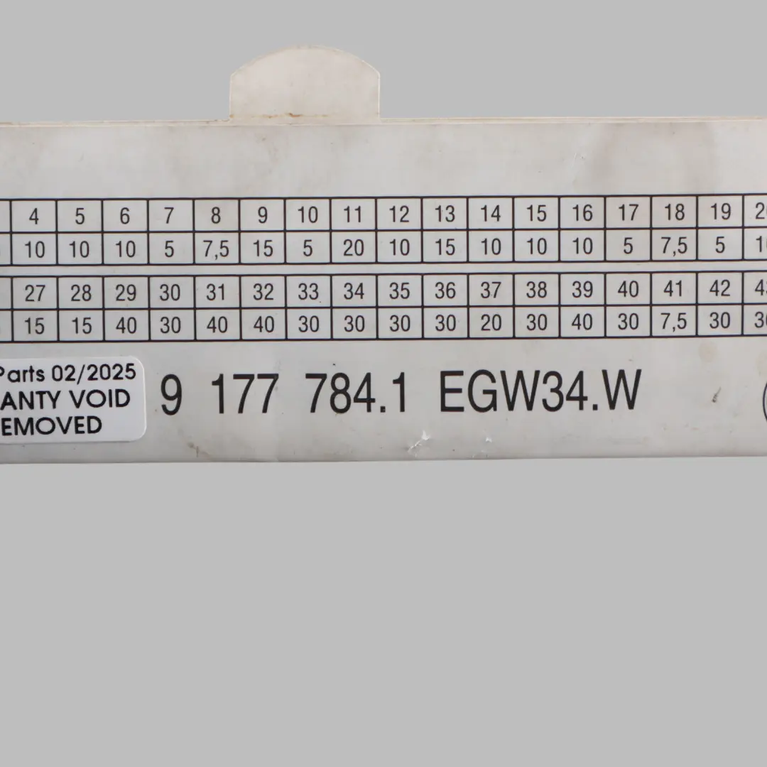 BMW X5 E70 X6 E71 X6 E72 Map Fuse Box Grouping Diagram Card 9177784