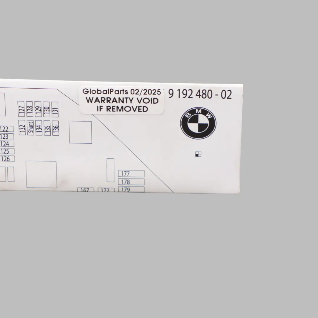 Map Fuse Box BMW F25 F26 Grouping Diagram Card 9192480