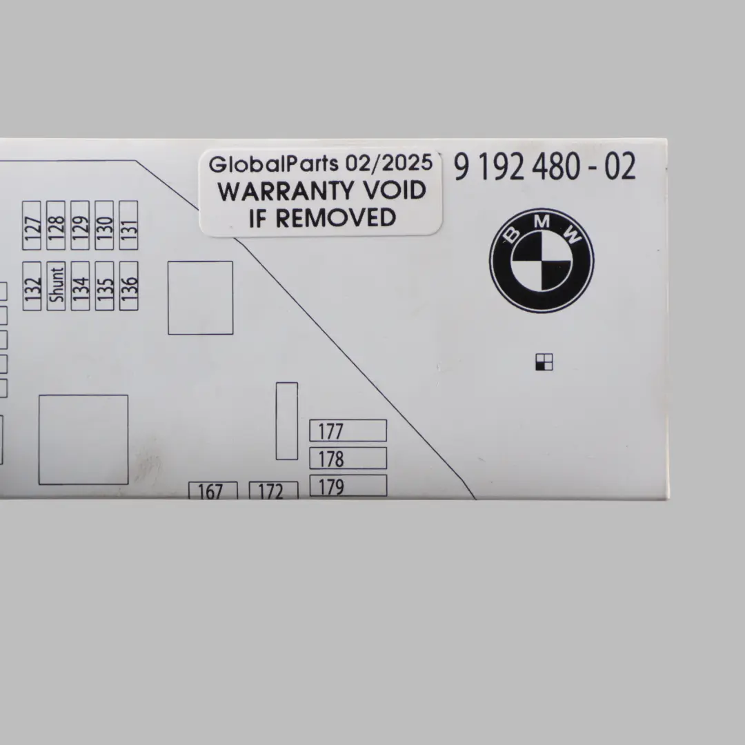 Map Fuse Box BMW F25 F26 Grouping Diagram Card 9192480