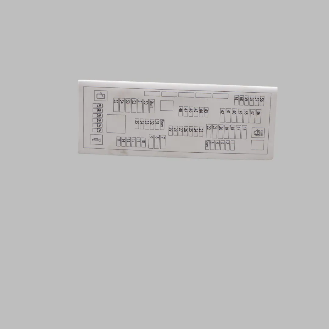 Map Fuse Box BMW F25 F26 Grouping Diagram Card 9192480