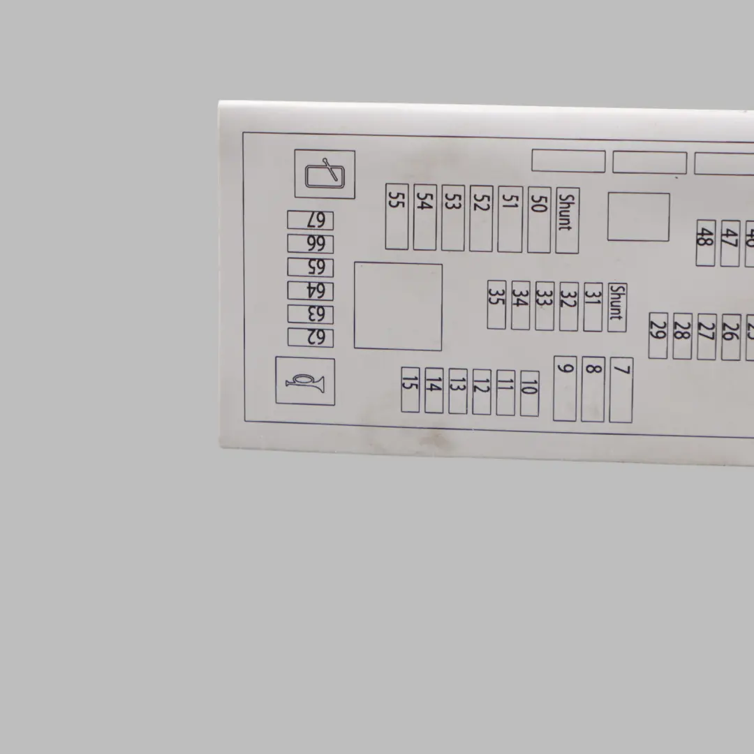 Map Fuse Box BMW F25 F26 Grouping Diagram Card 9192480