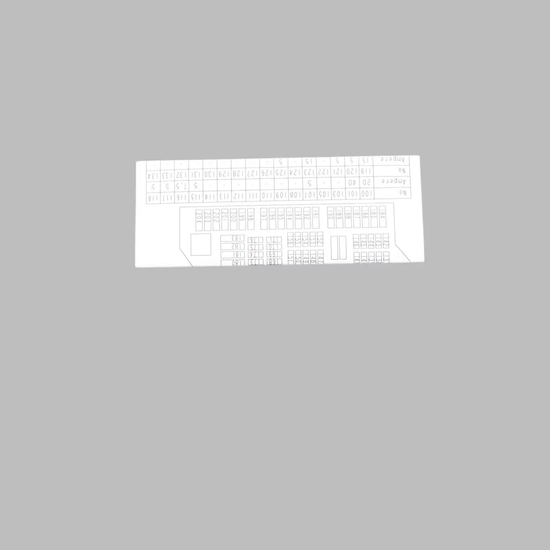 BMW X3 F25 Map Card Fuse Box Grouping Diagram 9259581