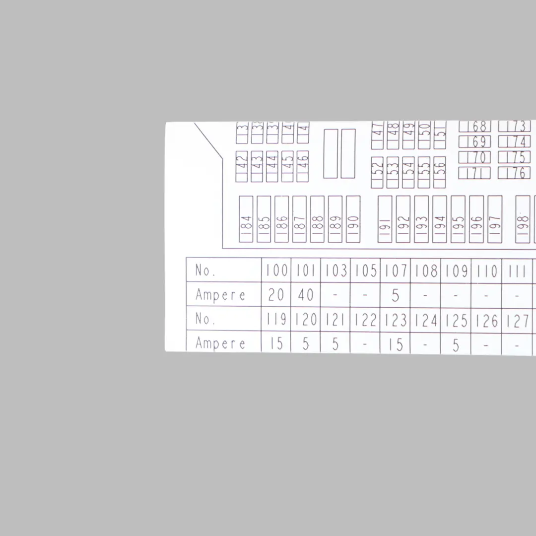 BMW X3 F25 Map Card Fuse Box Grouping Diagram 9259581