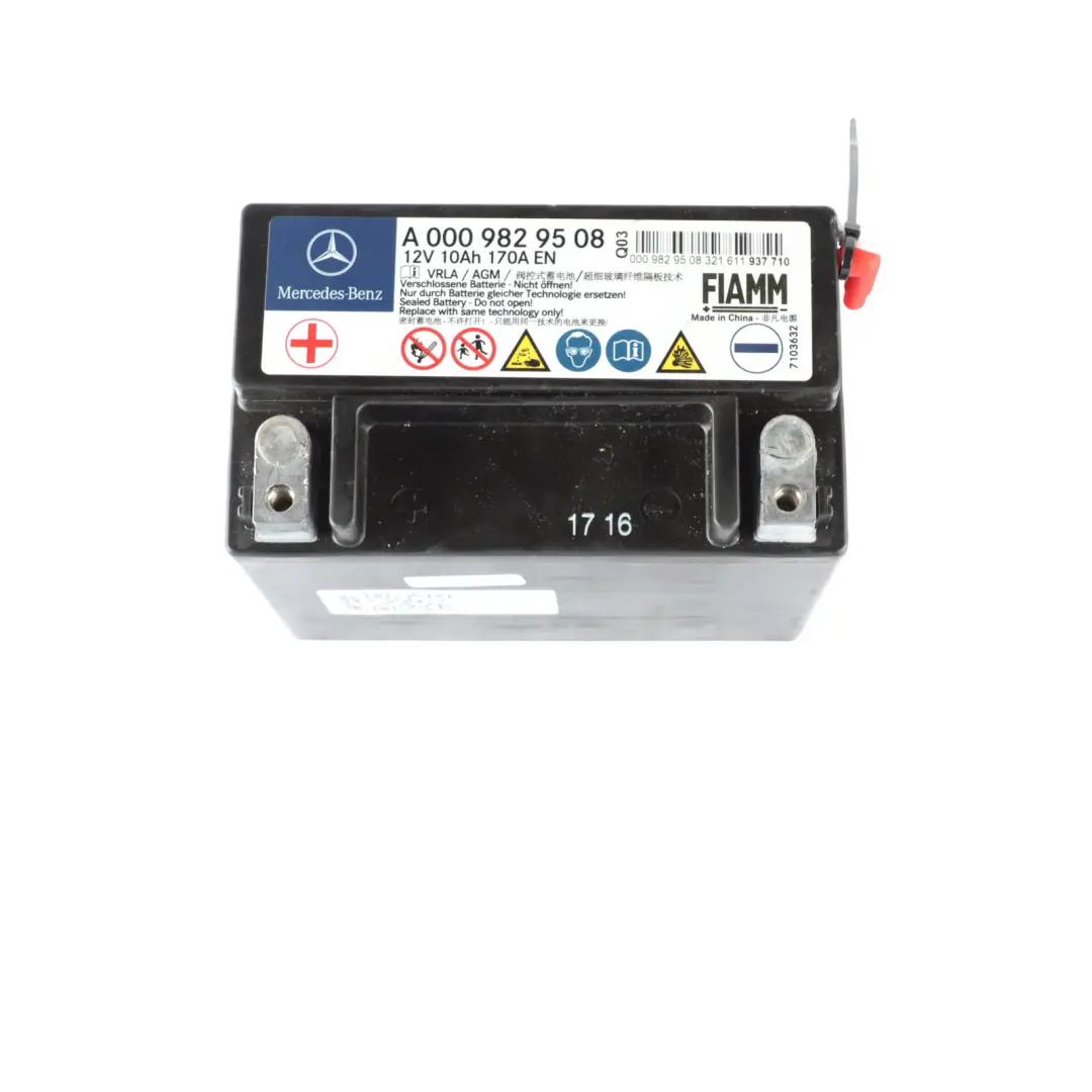 Mercedes W205 W213 10Ah 170A Auxiliary Additional Generator Battery A0009829508