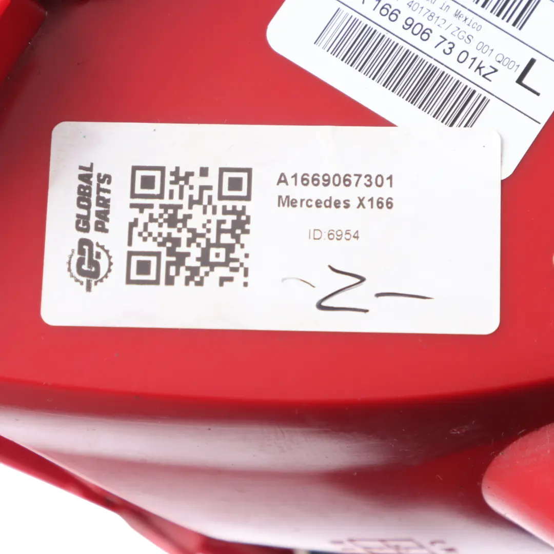 Mercedes GL X166 Rear Outer Tail Light Lamp Left N/S A1669067301