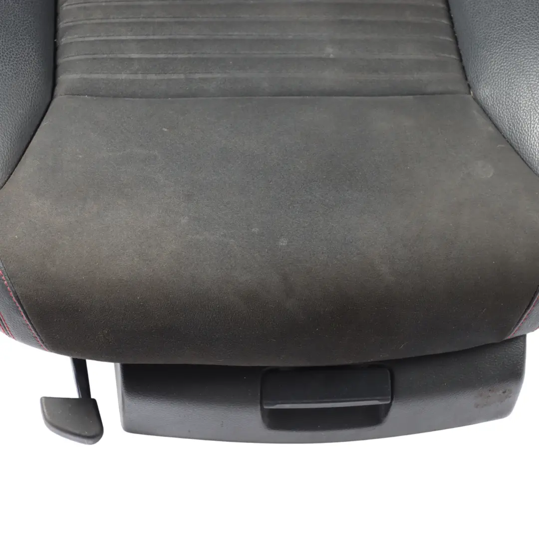 Mercedes GLA X156 Seat Front Left N/S Half Imitation Leather Black Red Stitching