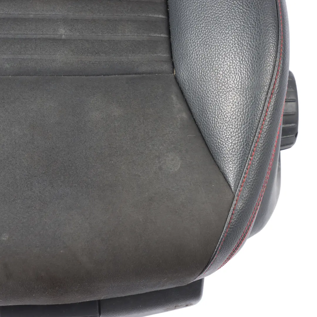 Mercedes GLA X156 Seat Front Left N/S Half Imitation Leather Black Red Stitching