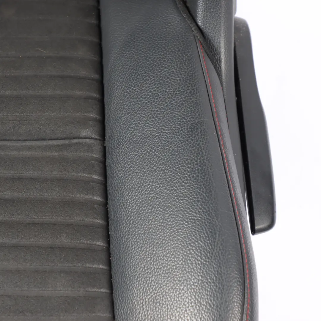 Mercedes GLA X156 Seat Front Left N/S Half Imitation Leather Black Red Stitching