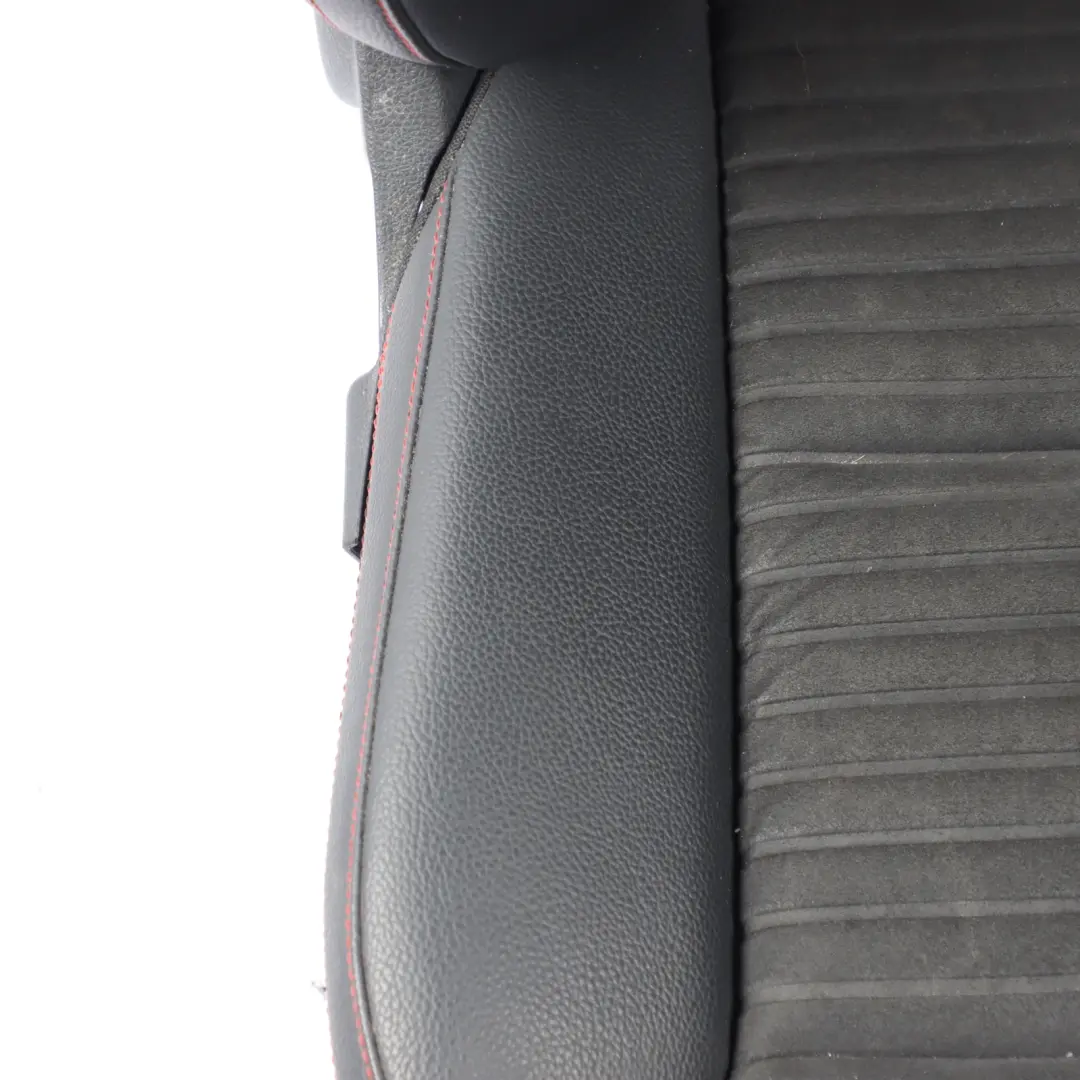 Mercedes GLA X156 Seat Front Left N/S Half Imitation Leather Black Red Stitching