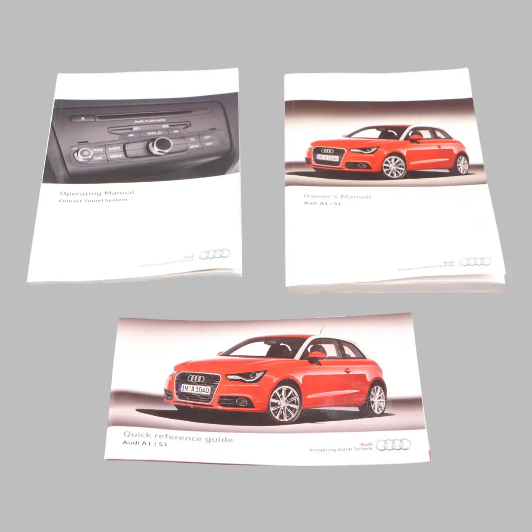 Audi A1 8X Owner's Handbook Book Manual Instructions Guide Booklet Set Kit