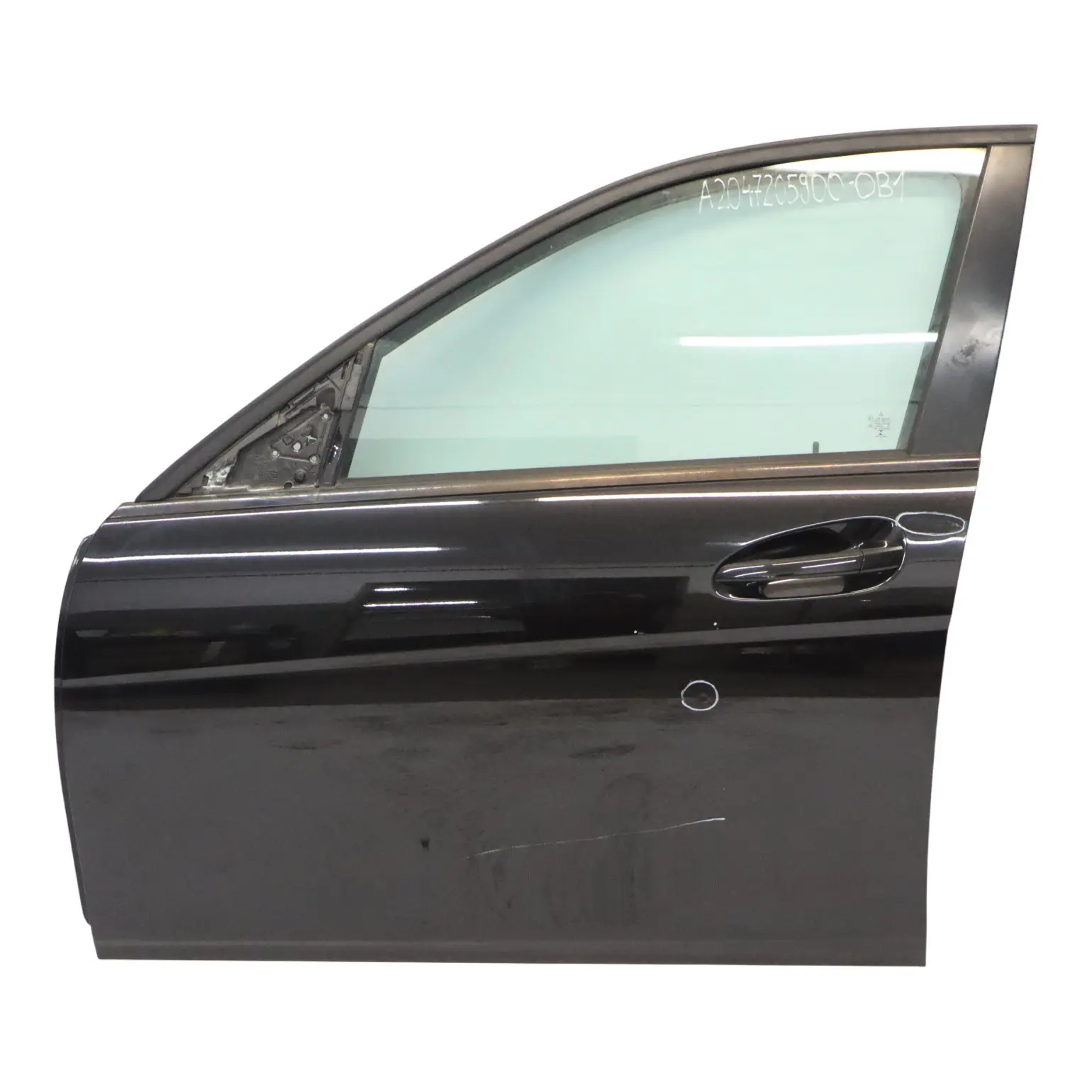 Mercedes W204 Door Front Left N/S Covering Obsidian Black Metallic - 197