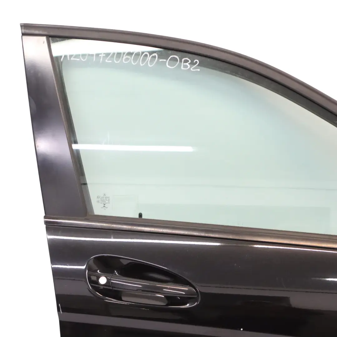 Mercedes W204 Door Front Right O/S Covering Obsidian Black Metallic - 197