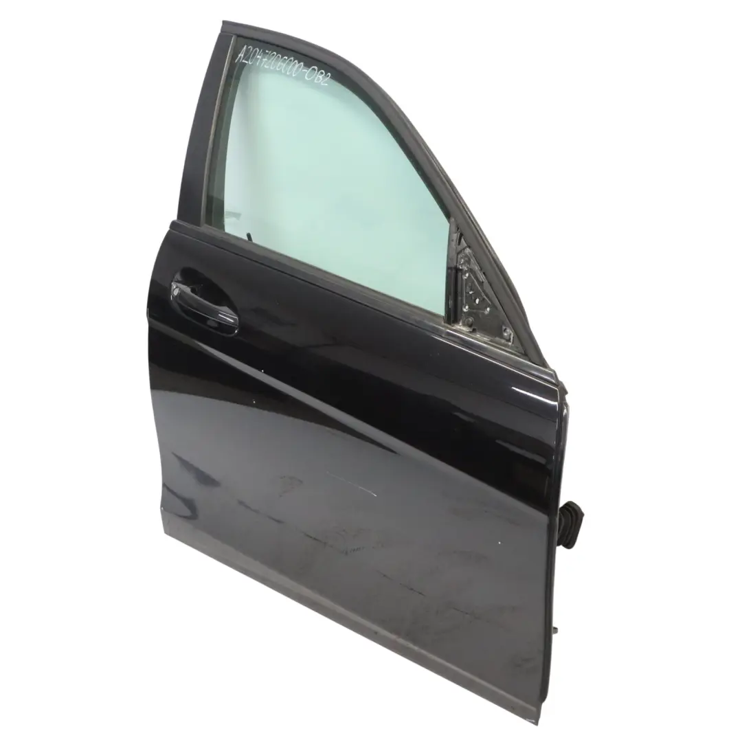 Mercedes W204 Door Front Right O/S Covering Obsidian Black Metallic - 197