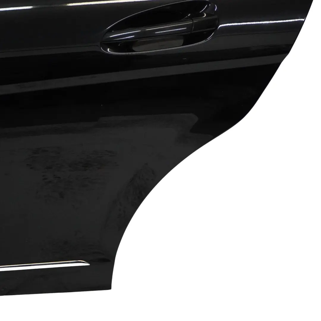 Mercedes S204 Estate Door Rear Left N/S Covering Obsidian Black Metallic - 197