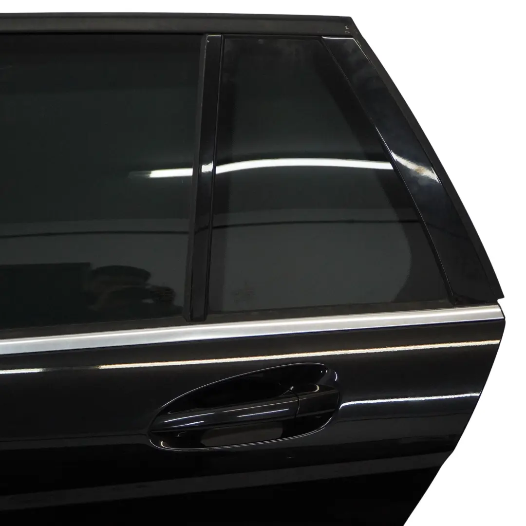 Mercedes S204 Estate Door Rear Left N/S Covering Obsidian Black Metallic - 197