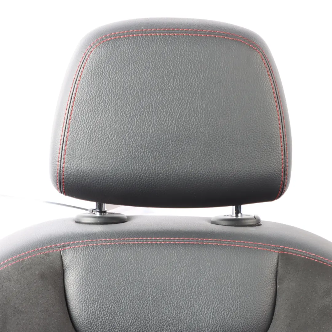 Mercedes W204 Seat Front Right O/S Heated Half Leather Black Red Stitching