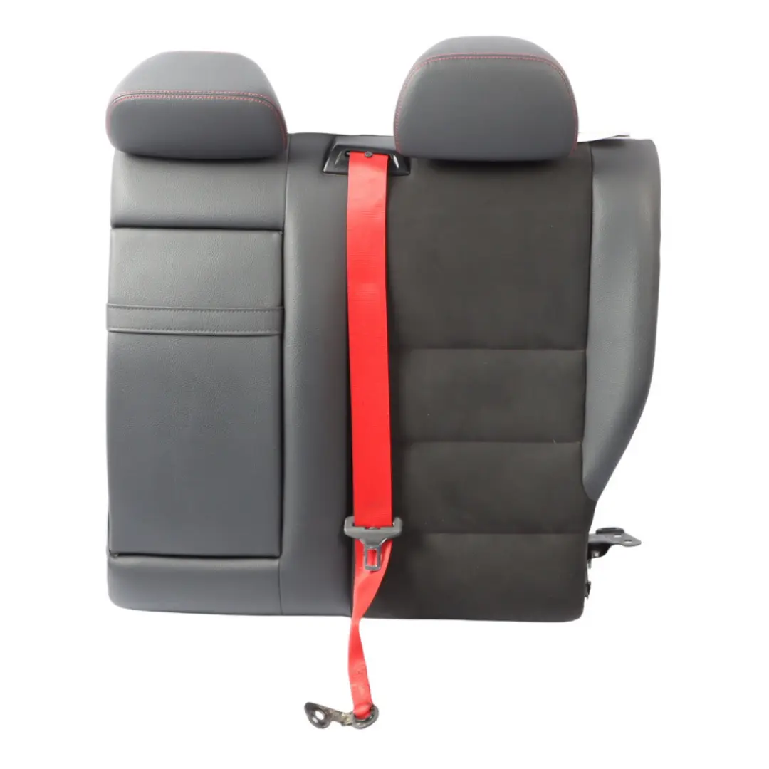 Mercedes W204 Seat Backrest Rear Left N/S Cover Black Leather Microfibre