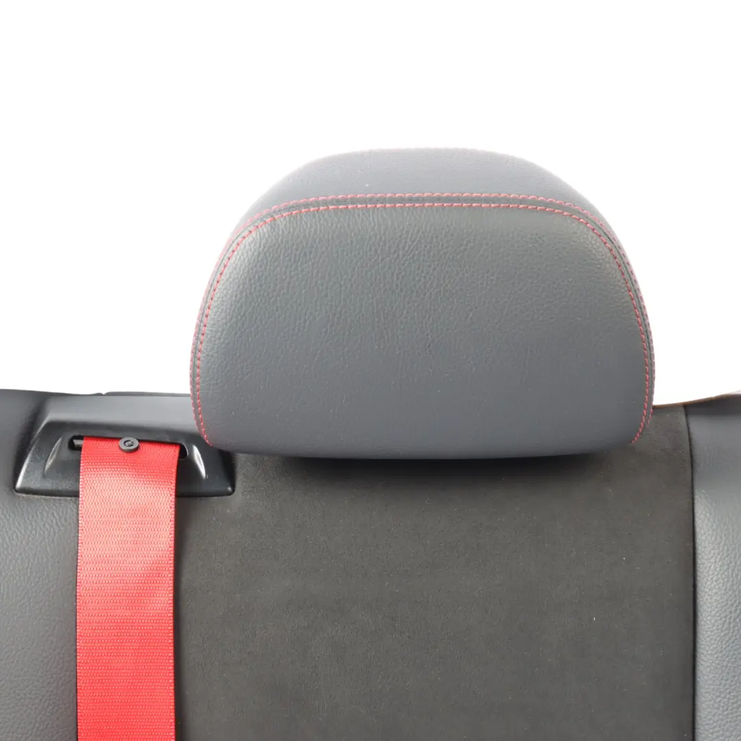 Mercedes W204 Seat Backrest Rear Left N/S Cover Black Leather Microfibre