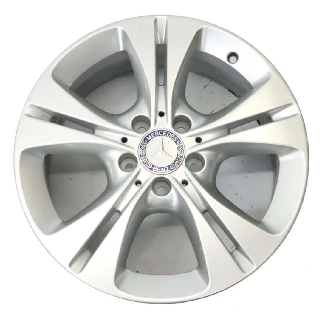 Mercedes W205 Silver Wheel Alloy Rim 5 Double Spoke 17" 7J ET:48,5 A2054014300