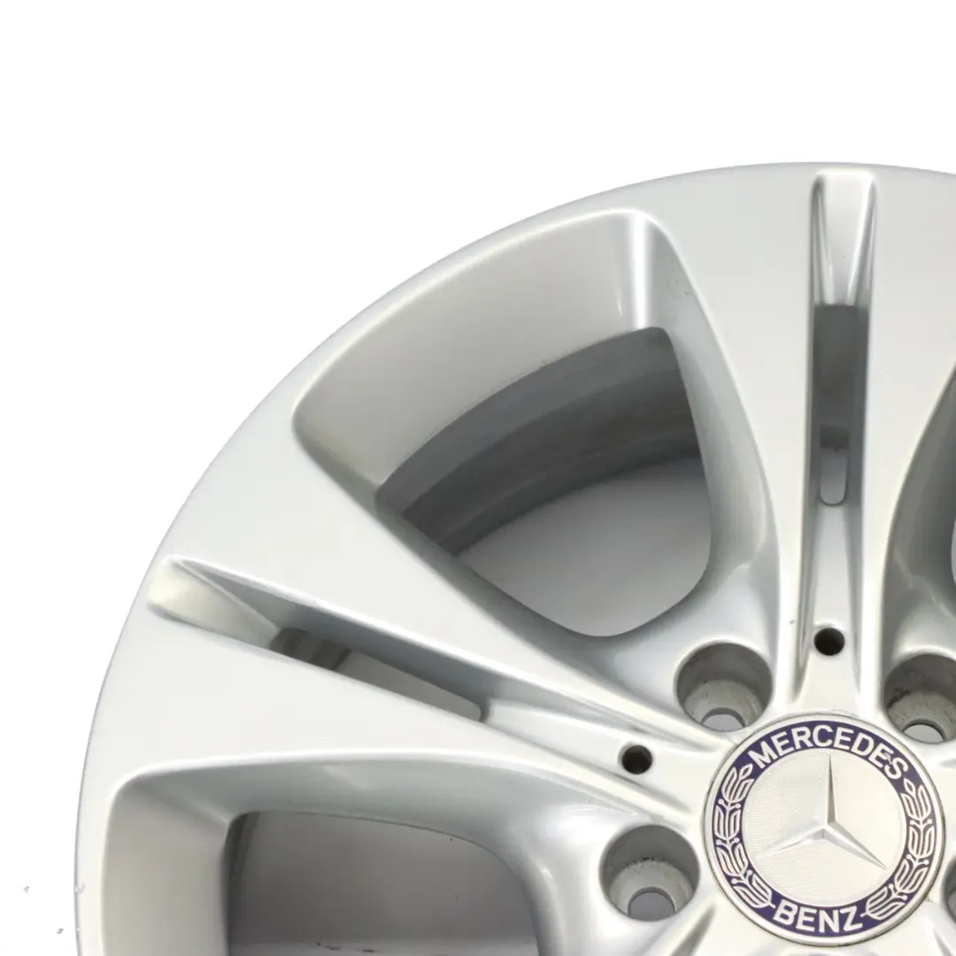 Mercedes W205 Silver Wheel Alloy Rim 5 Double Spoke 17" 7J ET:48,5 A2054014300