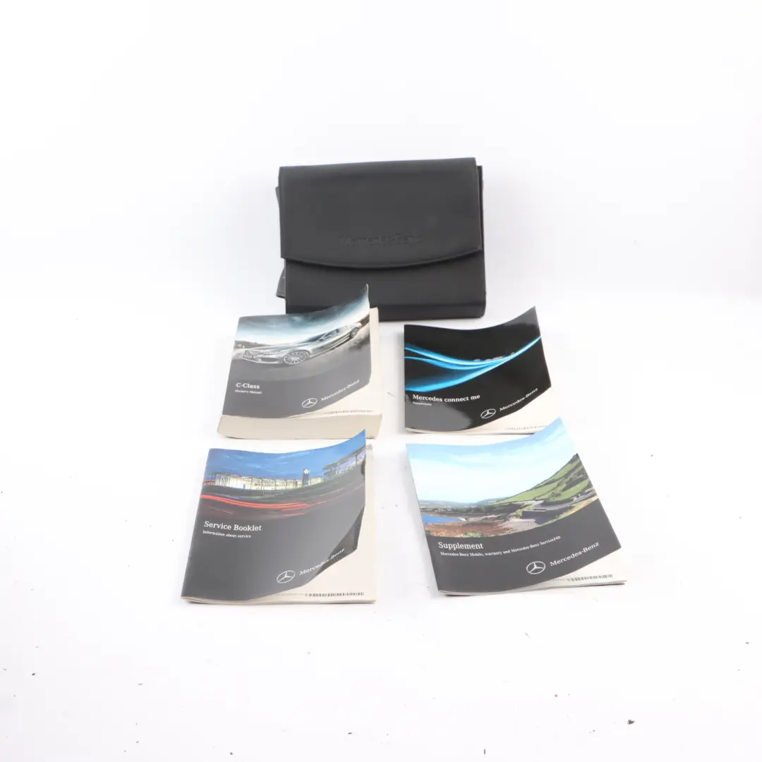 Mercedes W205 Owner's Handbook Book Instruction Booklet Manual Wallet Case Set