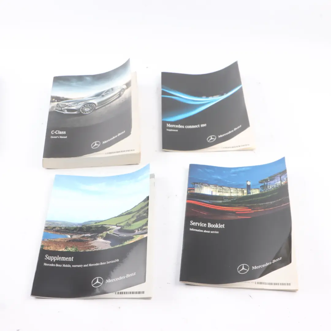 Mercedes W205 Owner's Handbook Book Instruction Booklet Manual Wallet Case Set