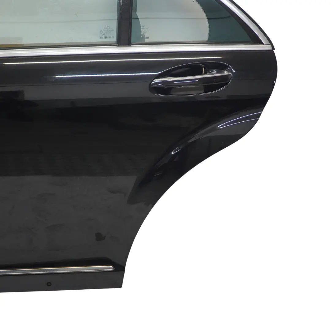 Mercedes W221 Long Rear Left Door N/S Door Covering Schwarz Black - 040