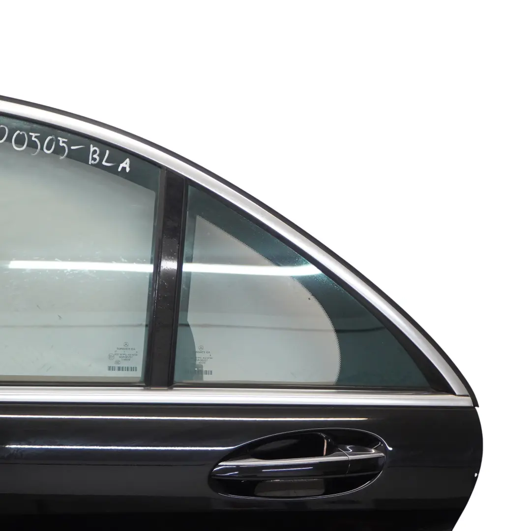 Mercedes W221 Long Rear Left Door N/S Door Covering Schwarz Black - 040