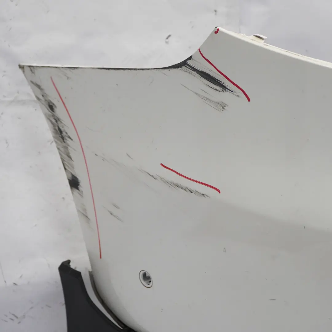 Mercedes C253 Rear Bumper Trim Panel AMG Covering Polar White - 149