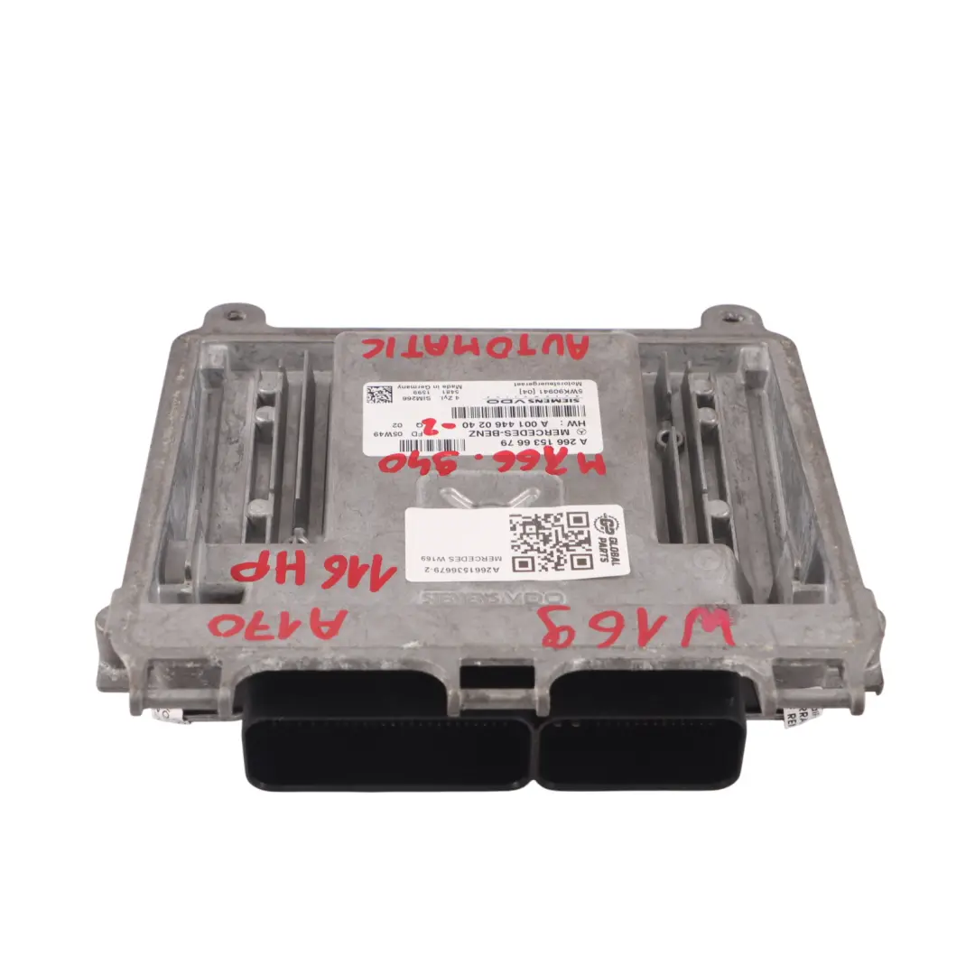 Mercedes W169 A170 M166.940 116HP Motor Módulo Unidad ECU A2661536679 Automático