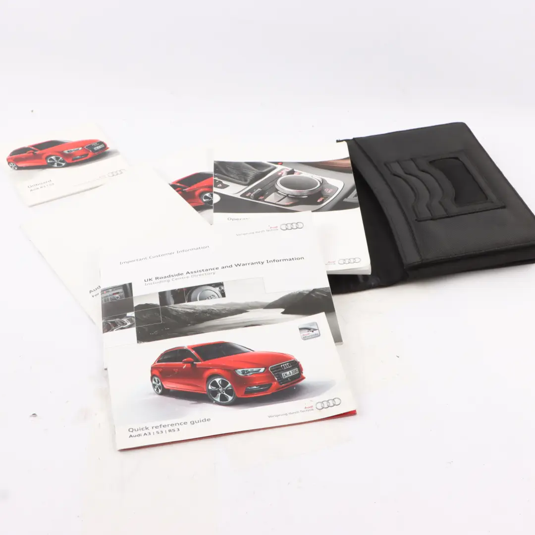 Audi A3 S3 RS3 8V Owner's Manual Service Booklet Book Set Pouch Case Wallet