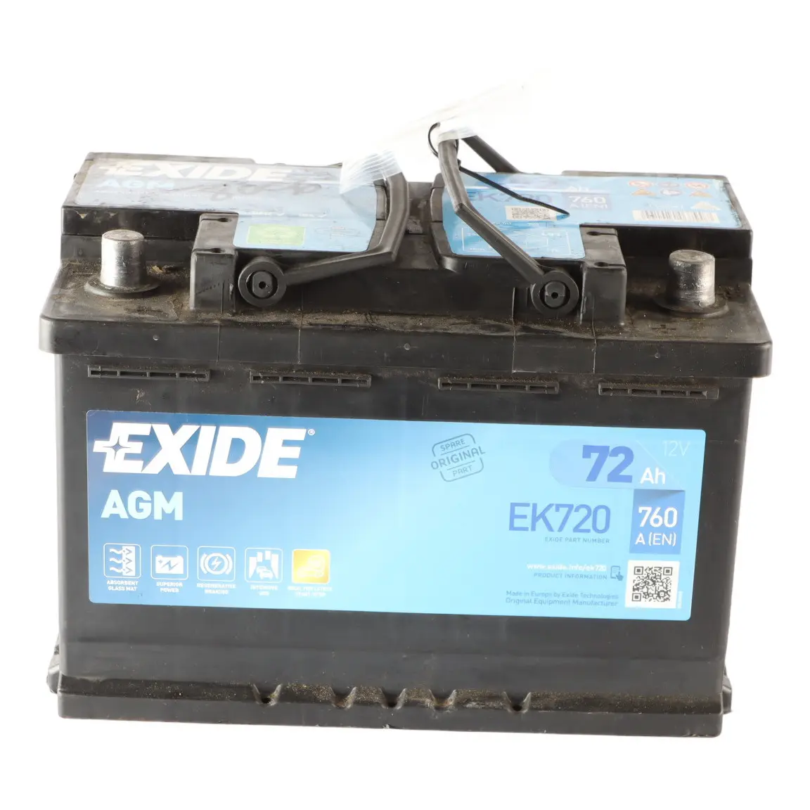 Exide Car Battery AGM EK720 72Ah 760A Accumulator
