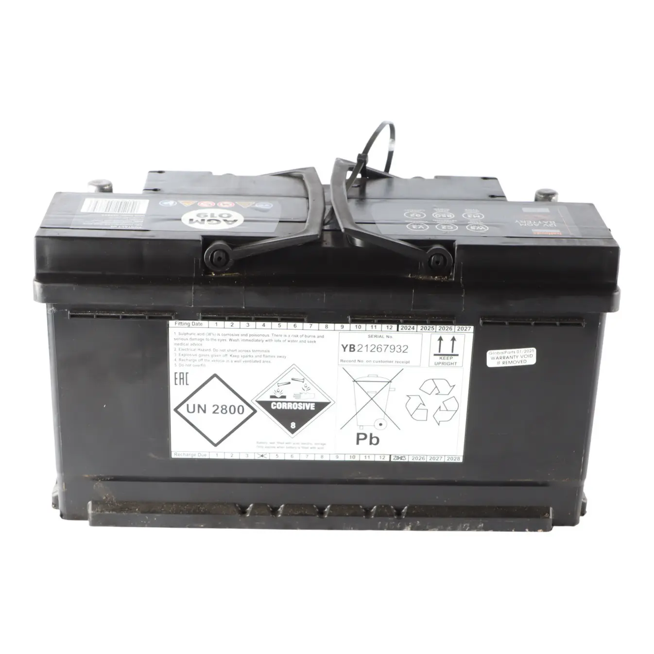Halfords Advanced AGM 019 Start Stop Car Battery 12V 92Ah 850A