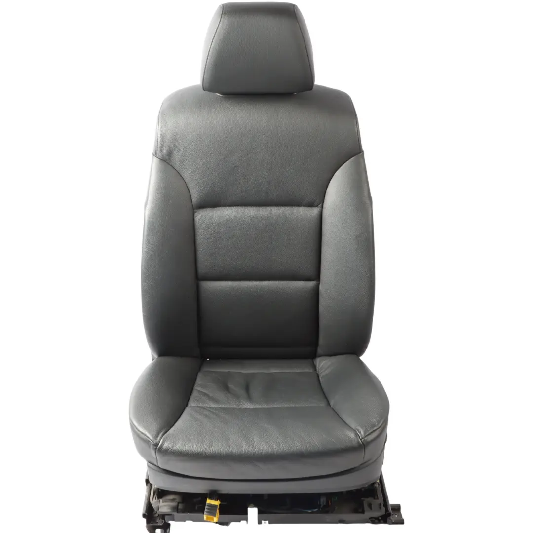 BMW 5 Series E60 E61 Black Leather Front Left N/S Seat Passenger Side