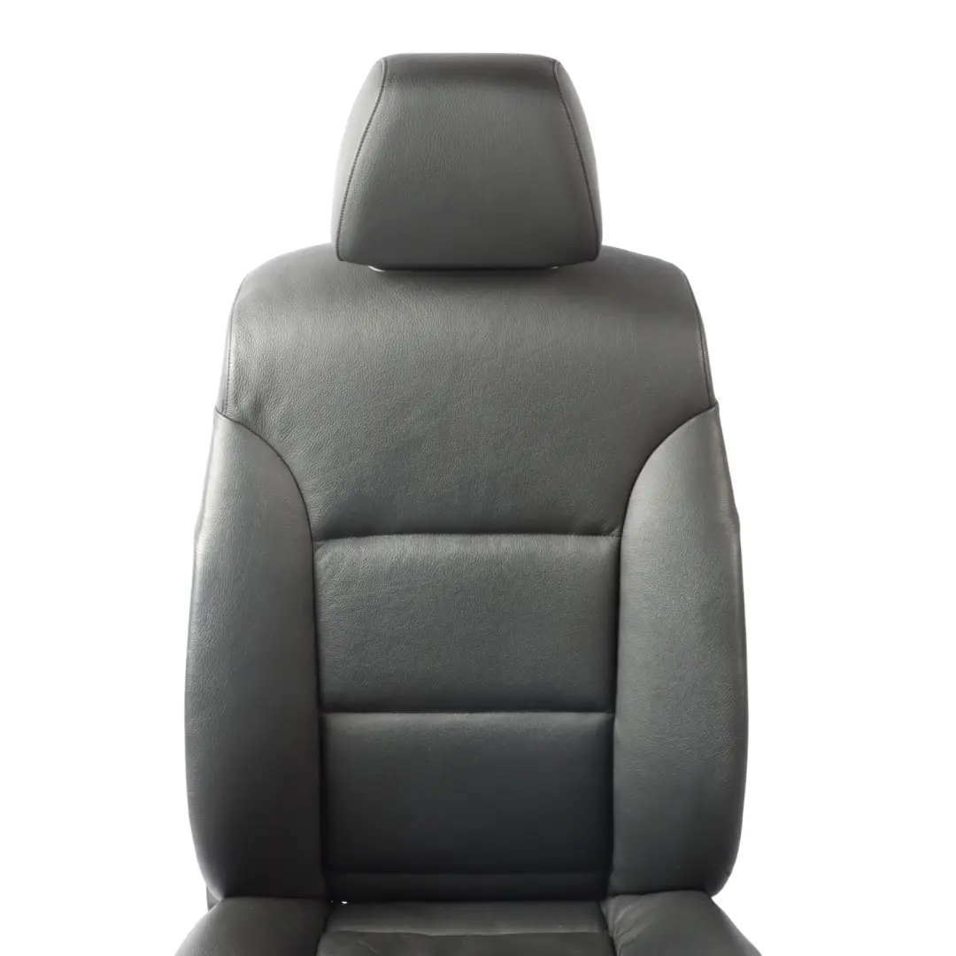 BMW 5 Series E60 E61 Black Leather Front Left N/S Seat Passenger Side